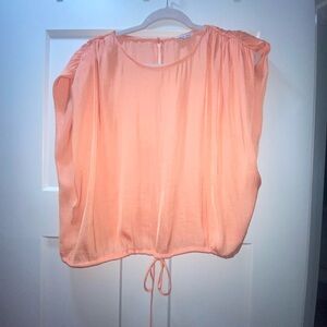 Orange Shoulder-Pad Top